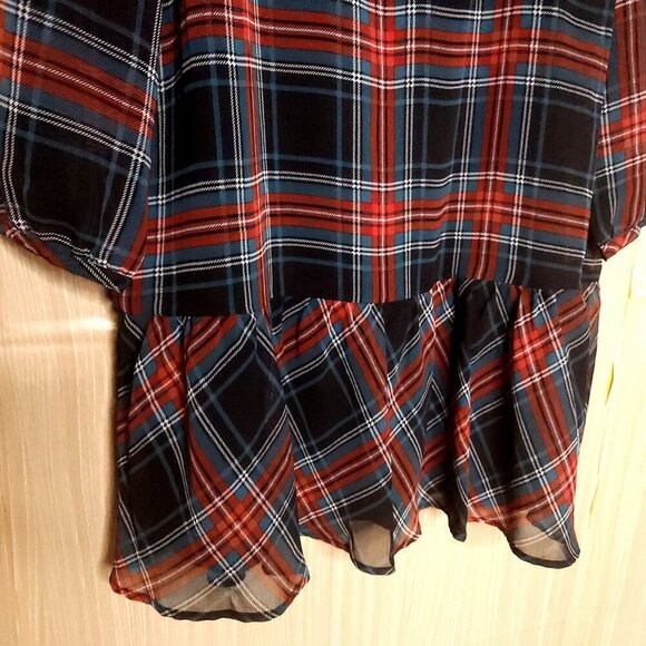 Draper James Red Green Holiday Midi Dress Large - Picture 3 of 9